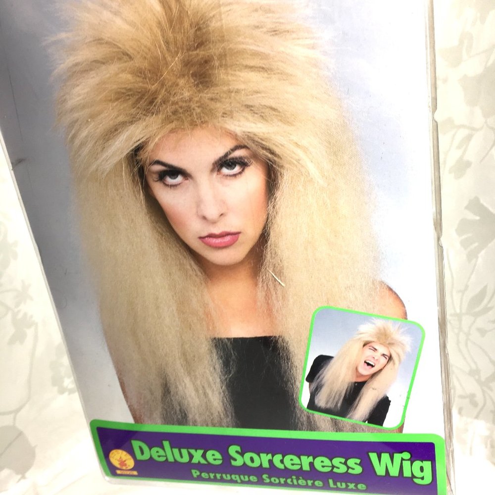 80's Punk Sorceress Deluxe Blonde Wig Rubie’s 50720 NWT - Picture 2 of 8